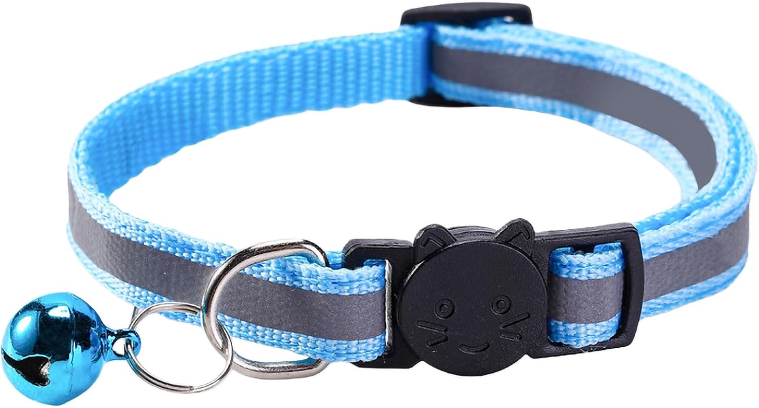 14 Pack Breakaway Cat Collar with Bell, Reflective Kitten Collar for Girl Boy Cats, Safety Buckle Adjustable 7.5-12.5 Inch, 0.4 Inch Width Lightweight, Pet Gifts (Multi-Colored) - Happypetzone.online - Image 8