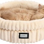 cat bed round plush