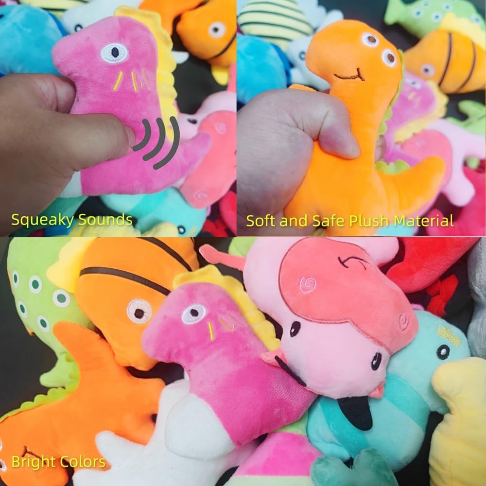 SZKOKUHO Cute Animal Designs Soft Dog Squeaky Toys (Pack of 20) for Small Medium Dogs - Happypetzone.online - Image 7