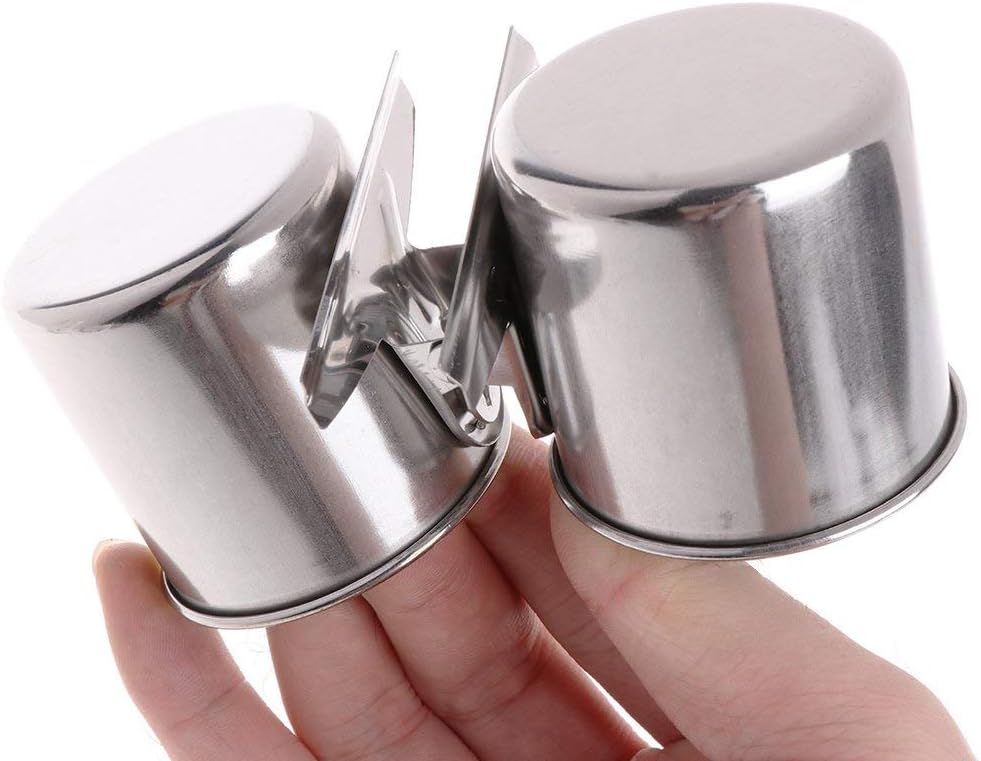 Hypeety Bird Parrot Feeding Double Cups Stainless Steel Food Water Bowls with Clip Bird Seed Feeder Cups Hanging Bowl Cage Stand Accessories - Happypetzone.online - Image 7