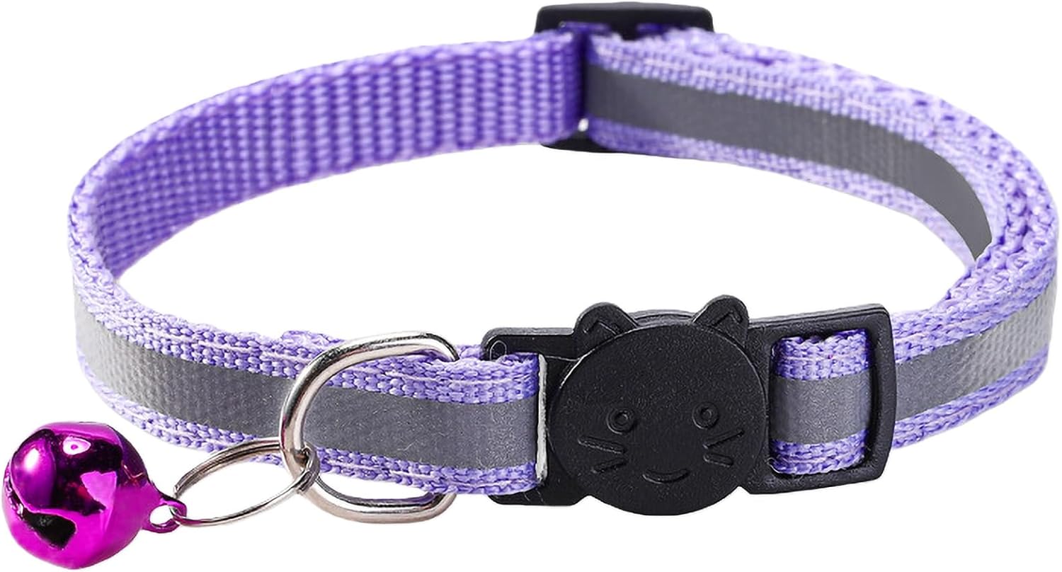 14 Pack Breakaway Cat Collar with Bell, Reflective Kitten Collar for Girl Boy Cats, Safety Buckle Adjustable 7.5-12.5 Inch, 0.4 Inch Width Lightweight, Pet Gifts (Multi-Colored) - Happypetzone.online - Image 7