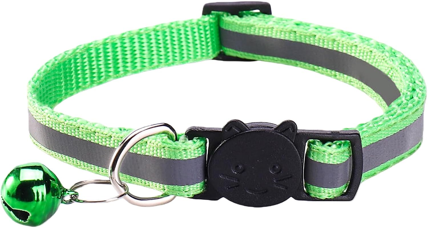 14 Pack Breakaway Cat Collar with Bell, Reflective Kitten Collar for Girl Boy Cats, Safety Buckle Adjustable 7.5-12.5 Inch, 0.4 Inch Width Lightweight, Pet Gifts (Multi-Colored) - Happypetzone.online - Image 6