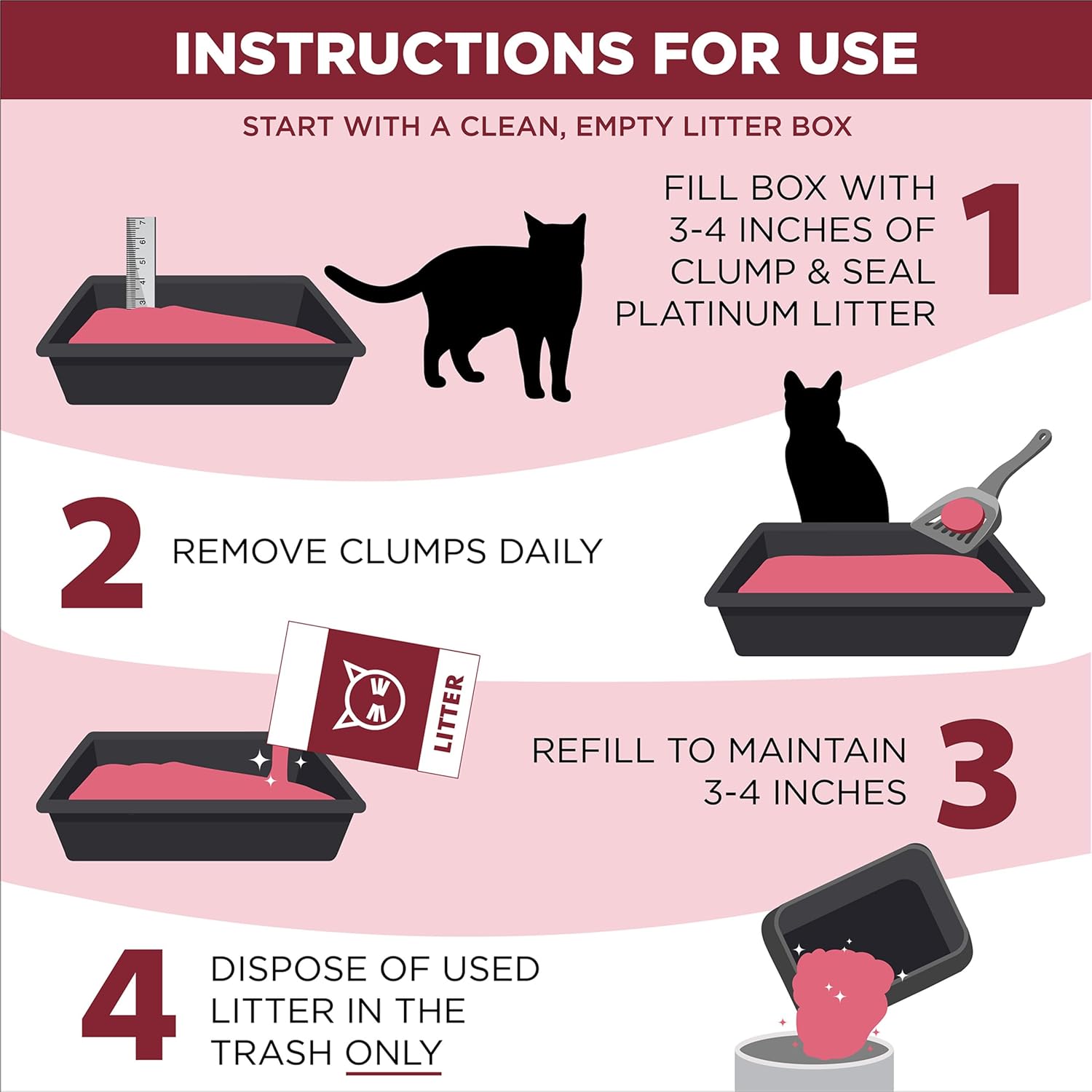 ARM & Hammer Clump & Seal Platinum Cat Litter, Multi-Cat Clumping Litter Forms Rock-Hard Clumps, Powerful Odor Eliminators with Baking Soda, 14-Day Odor Control, 18 lbs - Happypetzone.online - Image 6