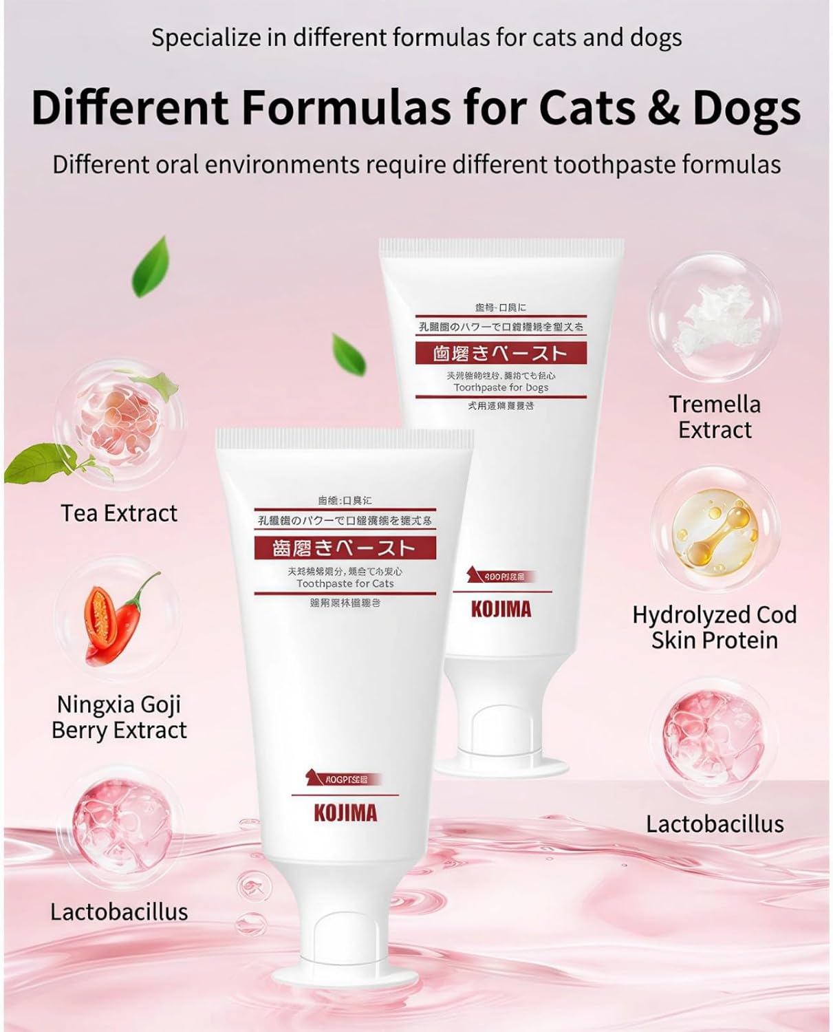 Cat Dental Care Kit – Tuna Flavor Toothpaste 1.35 oz with Toothbrush & Finger Brush | Gentle Formula, Fresh Breath & Plaque Control - Happypetzone.online - Image 2