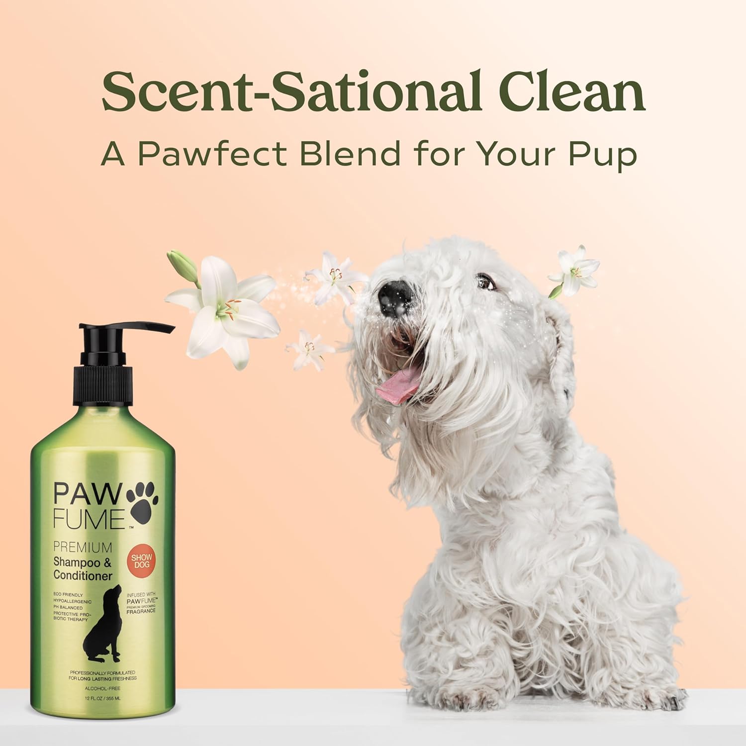 PAWFUME Deshedding Dog Shampoo and Conditioner, Show Dog, 1-Pack – Nourish & Detangle for Silky Soft Coat – Probiotic, Deep-Cleaning, pH-Balanced Formula – Salon-Quality Shampoo for Dogs - Happypetzone.online - Image 7