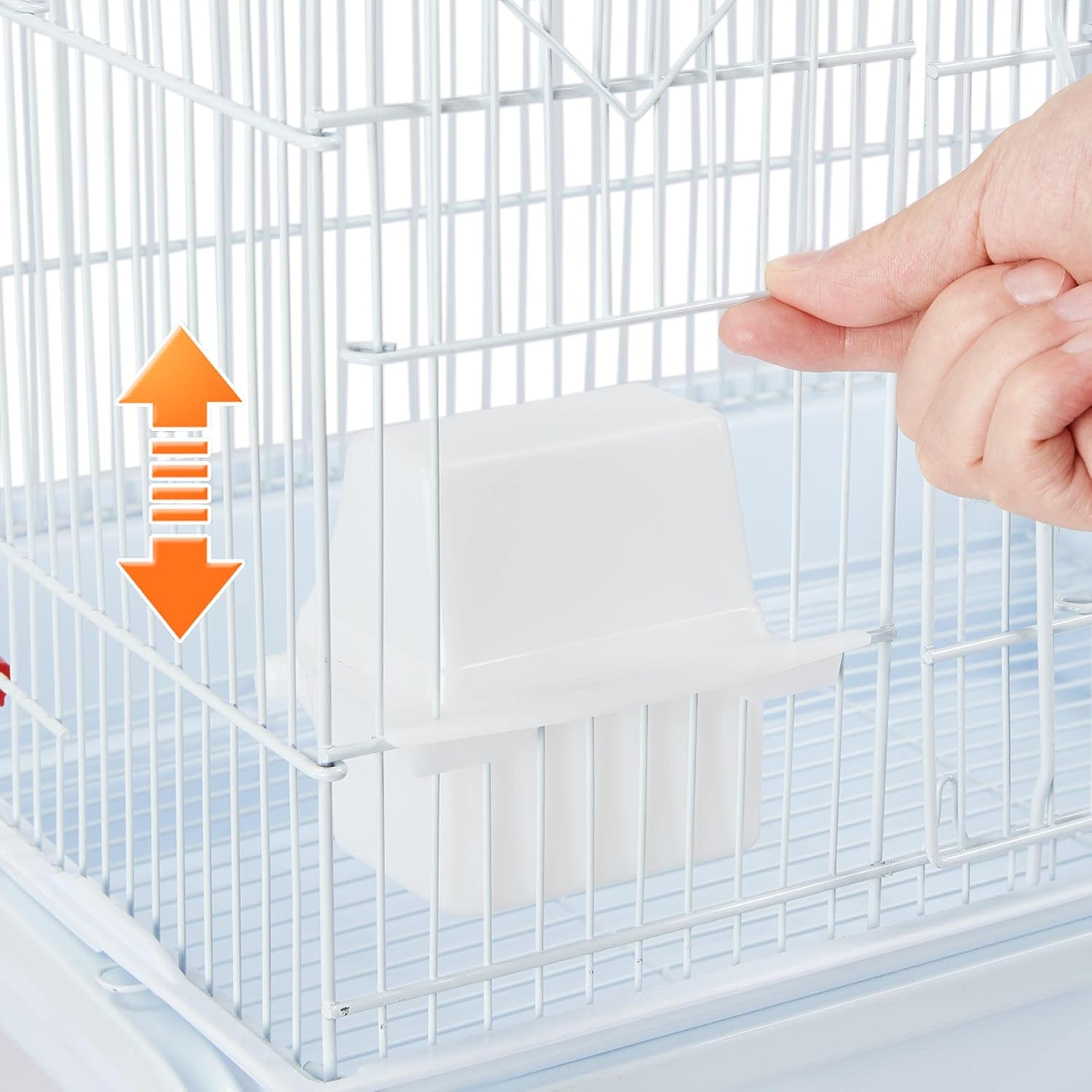 Yaheetech 62.5-inch Roof Top Flight Bird Cage for Parakeets Cockatiels Conures Finches Lovebirds Canaries Budgies Small Parrots, Large Birdcage with Detachable Rolling Stand, White - Happypetzone.online - Image 5