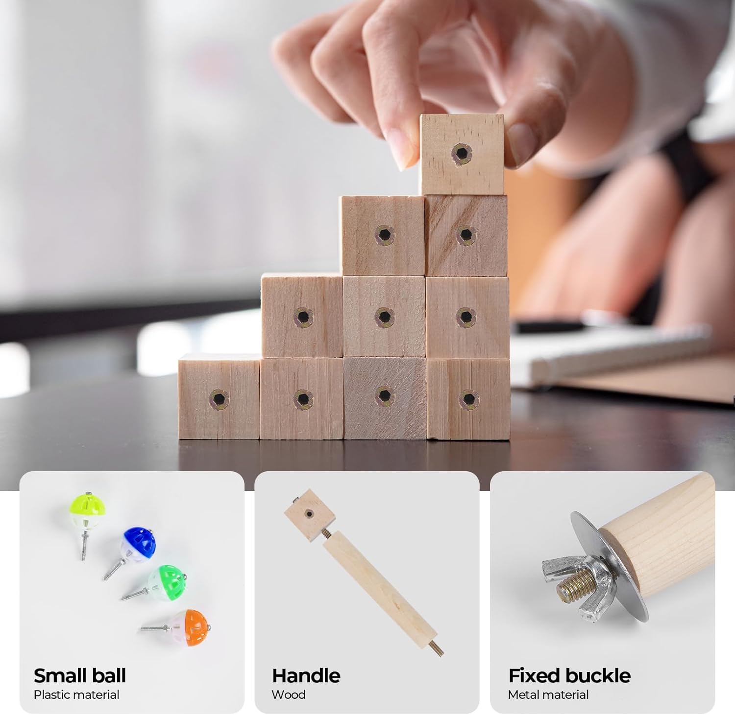Bird Stand Perch Toy with Rotating Balls, Bird Toys for Parakeets, Ideal for Parakeets, Cockatiels & Lovebirds (NOT for Too Small BIRDCAGES - Avoid Unwanted Returns)(1PCS) - Happypetzone.online - Image 6