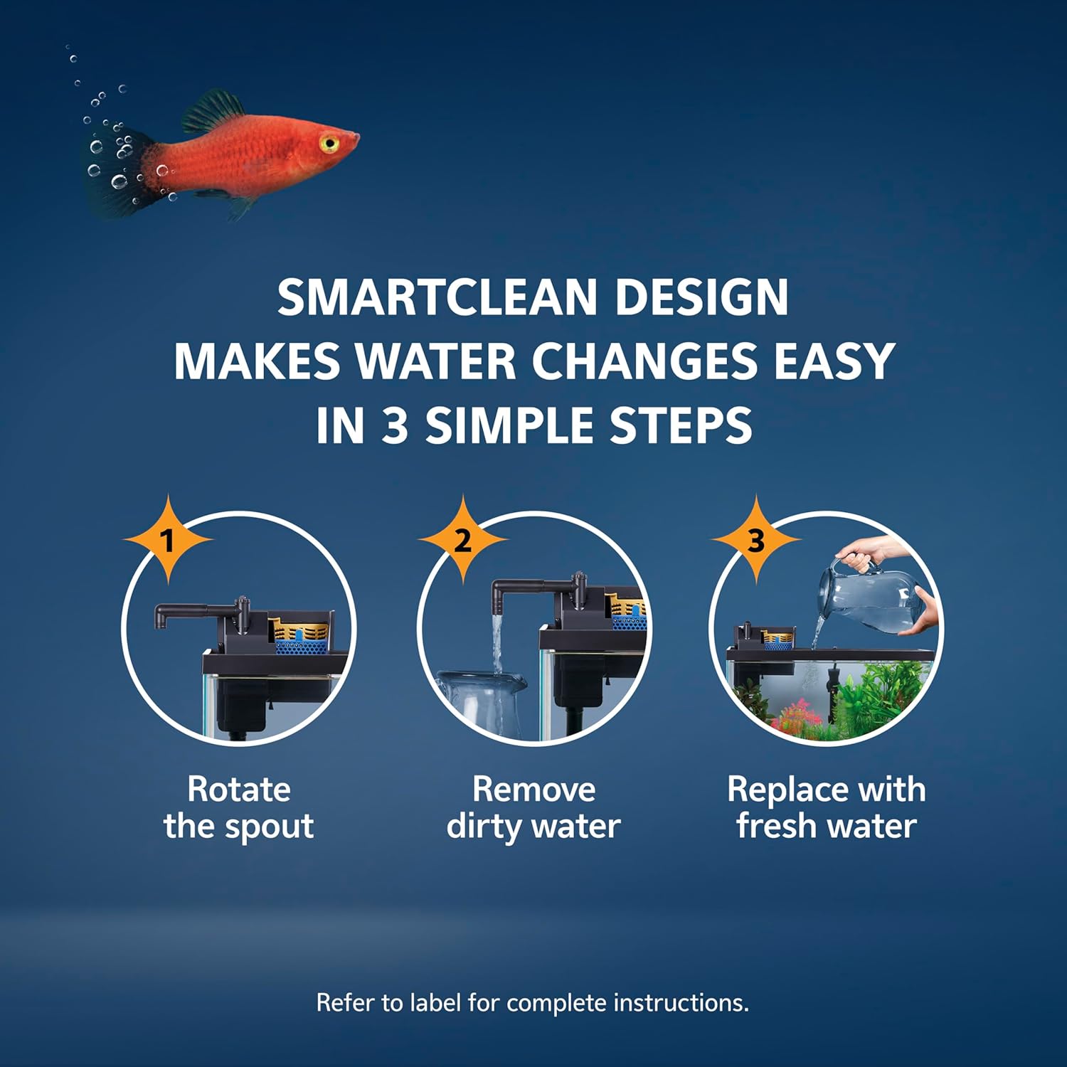 Aqueon SmartClean Power Filter with EcoRenew Filter Cartridge, Quick and Easy Water Changes, Quiet Operation, Adjustable Flow, for 50-90 Gallon Freshwater and Saltwater Aquariums, Large - Happypetzone.online - Image 7