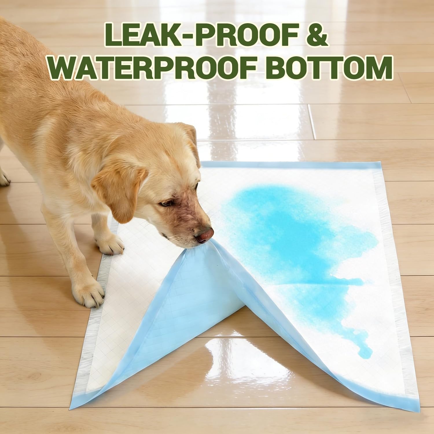 IMMCUTE 100 Count Premium Puppy Pads, 22"x23" Dog Pee Pads – Ultra-Soft Heat-Sealed, 6-Layer Leak-Proof & Super Absorbent Potty Training Pads for Dogs, Cats, Pets | Crate Training & Indoor Use, Blue - Happypetzone.online - Image 3