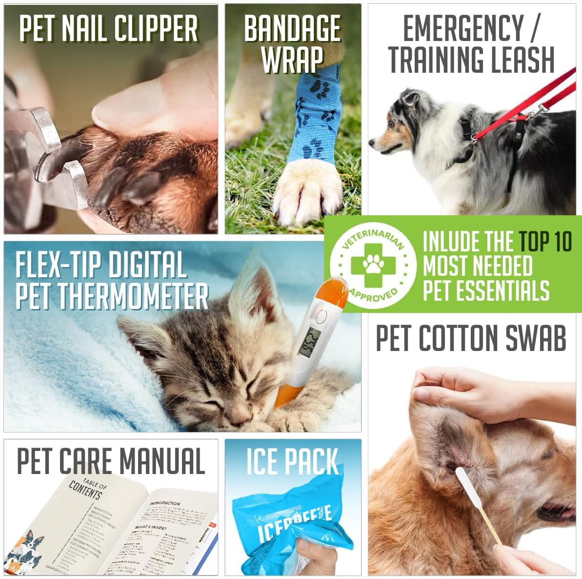 EVERLIT Pet Medic First Aid Kit | 95 Pcs Vet-Approved Medical, Outdoor & Emergency Supplies for Dogs, Cats, Animal Care | Travel-Friendly Compact Bag for Home, Car and Travel (Guardian Orange) - Happypetzone.online - Image 5