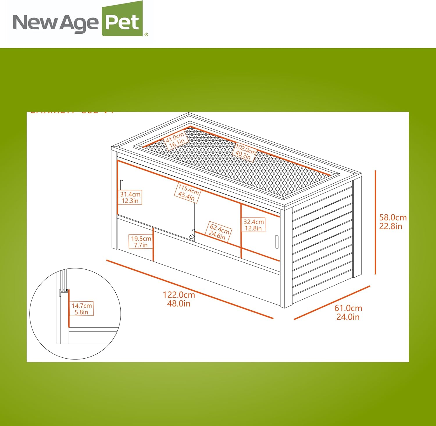 New Age Pet ECOFLEX 48" Wide Large Reptile Habitat, Mojave Lounge for Snakes, Tortoises & Lizards in Maple, Black & Grey, Easy Assembly, Sliding Glass Doors & Mesh Top - Happypetzone.online - Image 10