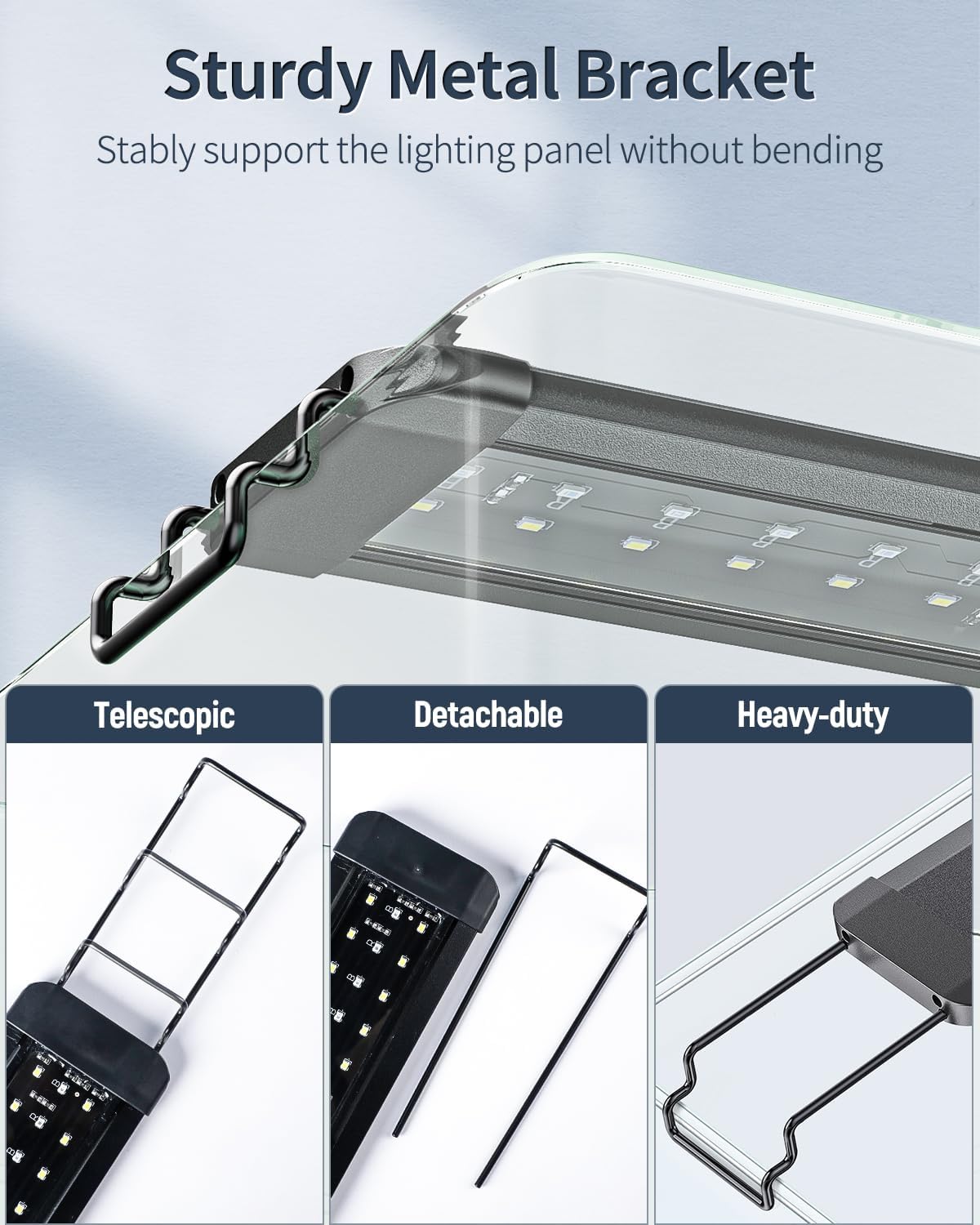 Pawfly 6 W Terrarium Light for 6" to 10" Terrariums Extendable Reptile Tank Light with Full Spectrum Brilliant White Blue Red Lights with Day & Night Modes and Adjustable Brightness - Happypetzone.online - Image 8
