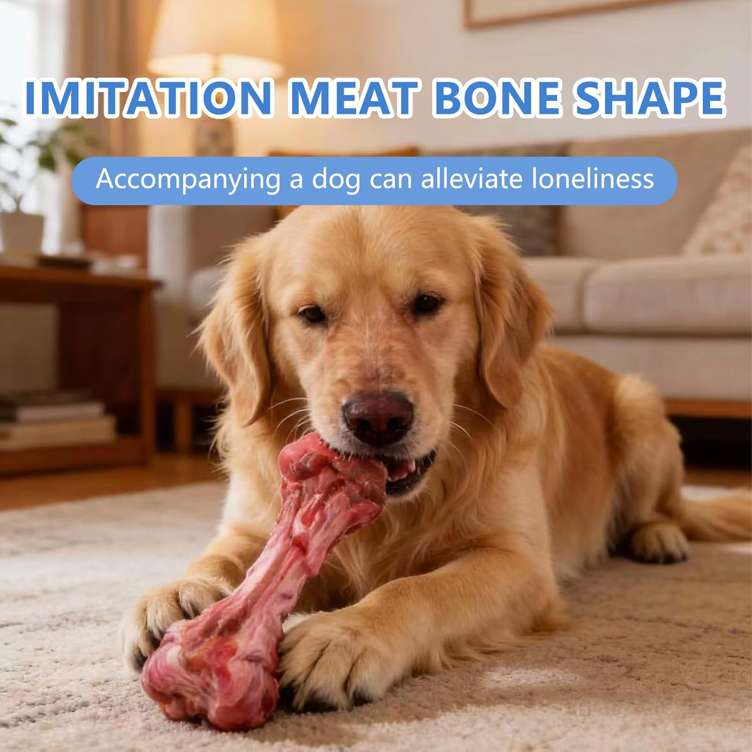 Indestructible Simulated Bone Dog Chew Toy - Food-Grade Natural Rubber for Aggressive Chewers, Dental Cleaning Toy for Small/Medium/Large Breeds - Happypetzone.online - Image 5