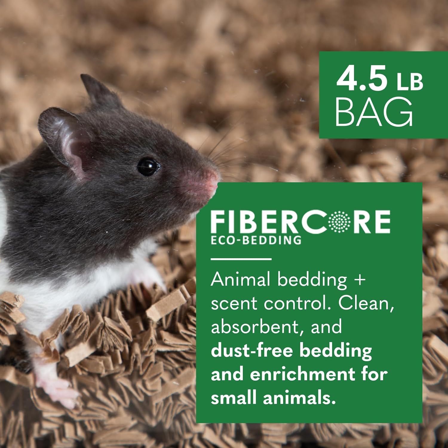 ECO Bedding 99% Dust Free Paper Bedding for Small Pets, Eco Natural Bag, 4.5 lb (Expands to 125 L) - Happypetzone.online - Image 2