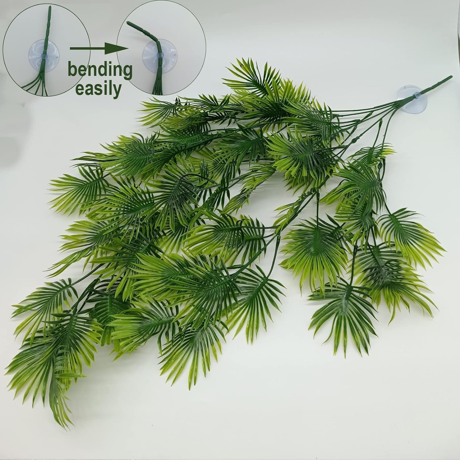 Reptile Plants for Bearded Dragon Tank Accessories, Terrarium Plant Artificial Decor for Snake Cage, Fake Plant for Leopard Gecko Habitat, Lizard Chameleon Ball Pythons (Group ABN) - Happypetzone.online - Image 4