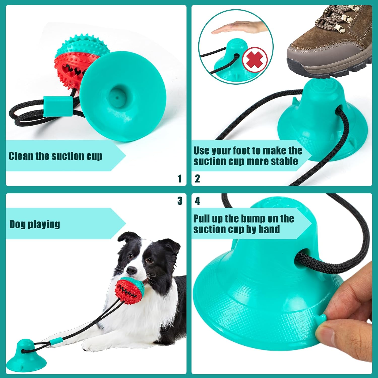 Askhald Dog Toys Chew Toys for Aggressive chewers, Puppy Training Treats Teething Rope Toys for Boredom Dog Puzzle Treat Food Dispensing Ball Toys for Puppies Teething (Blue) - Happypetzone.online - Image 2