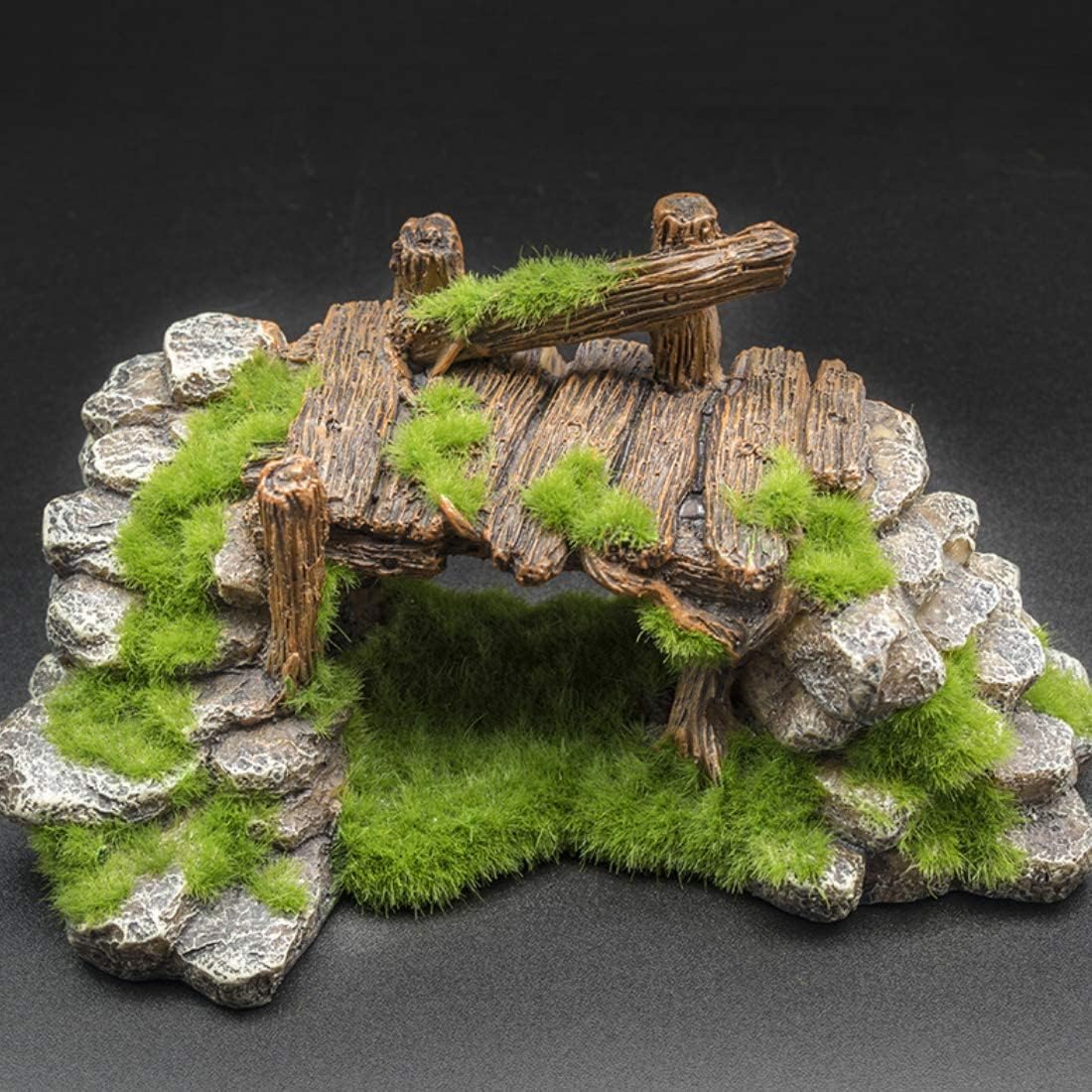 S-Lifeeling Fish Tank Decoration Moss Rockery Stone Plants Wood Ruins Landscaping Turtle Tank Decoration Fish Shrimp Shelter - Happypetzone.online - Image 4