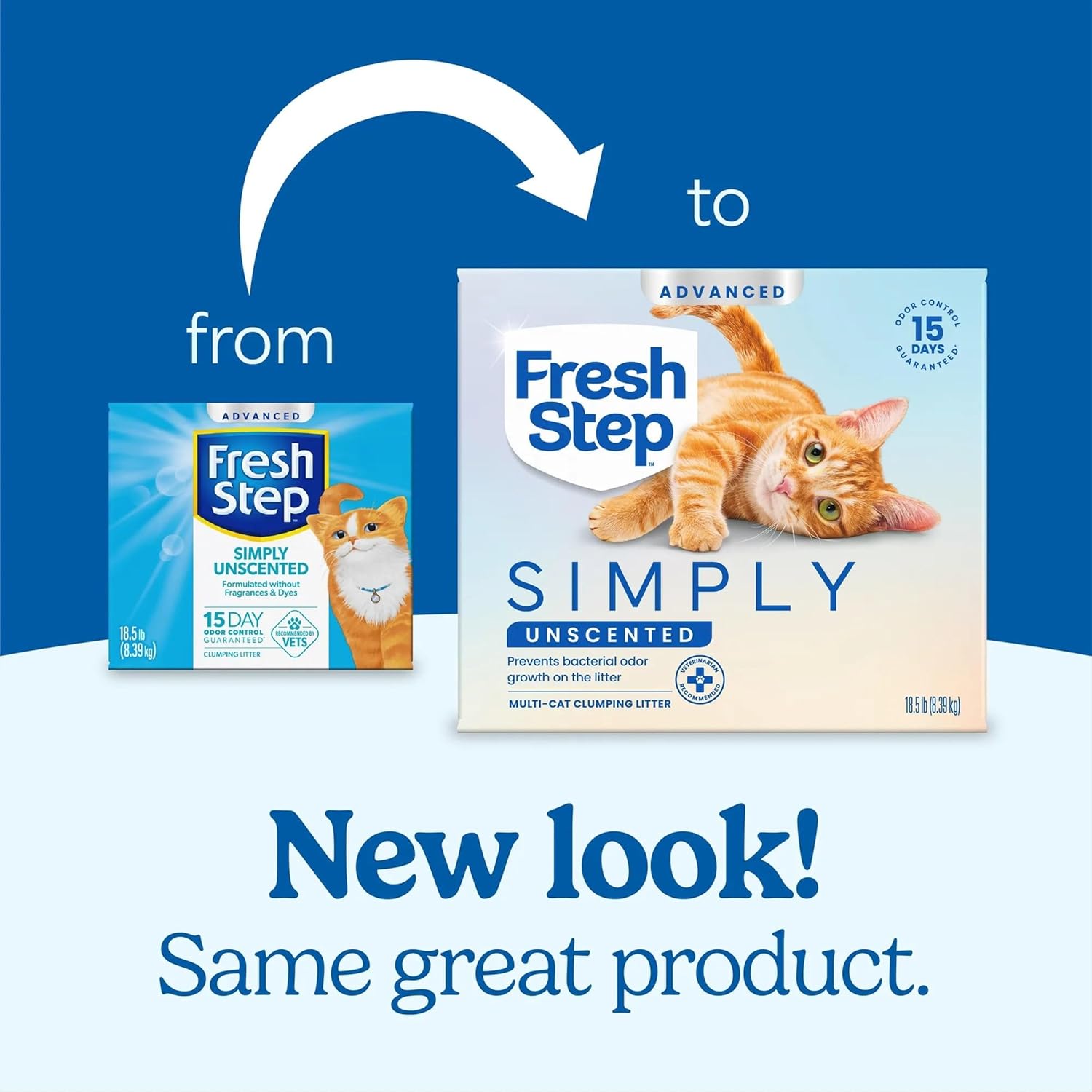 Fresh Step Advanced Simply Unscented Multi Cat Clumping Cat Litter, Low Dust, Odor Control with Activated Charcoal Tech, Compatible in Automatic Litter Boxes, 18.5 lb. - Happypetzone.online - Image 2