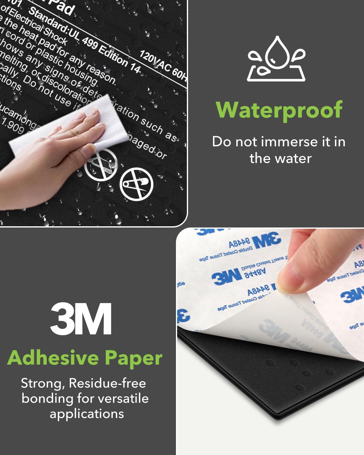 BN-LINK Reptile Heat Pad 6"X8" 8W for 10-20gal Under Tank Terrarium Heating Mat Waterproof for Turtle, Lizard, Frogs, Snake, Hermit Crab - Happypetzone.online - Image 4