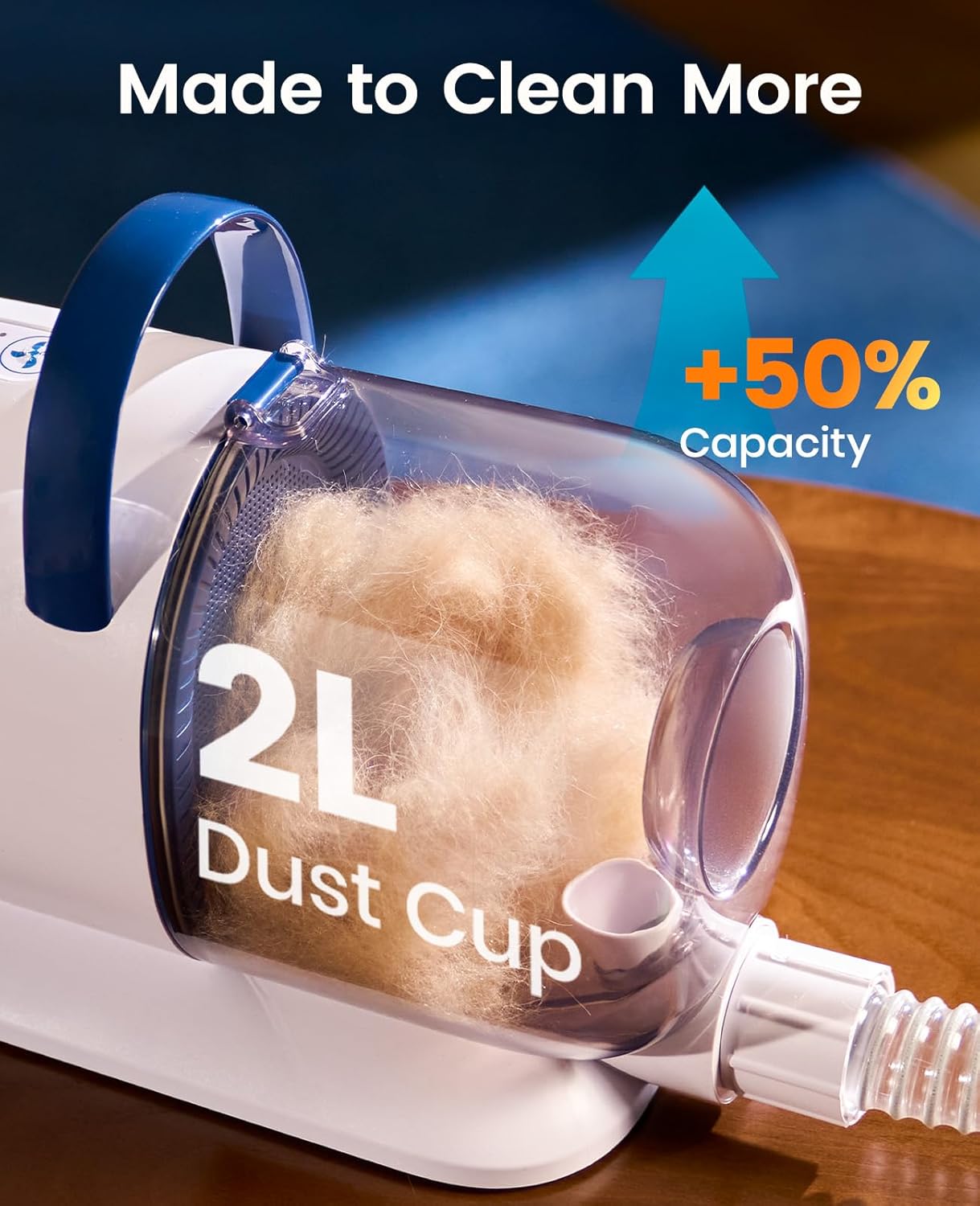 oneisall Dog Grooming Vacuum, 15000Pa Pet Vacuum Kit Shedding 99% Pet Hair, Dog Grooming Clippers with Trimmer Nail Grinder, ≤ 59dB Quiet Brush with 6 Tools, 2L Canister for Home Cleaning,Cozy SE 2 - Happypetzone.online - Image 8
