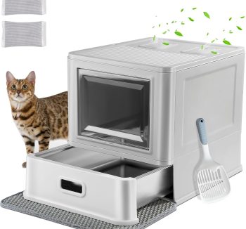 cat litter box enclosed