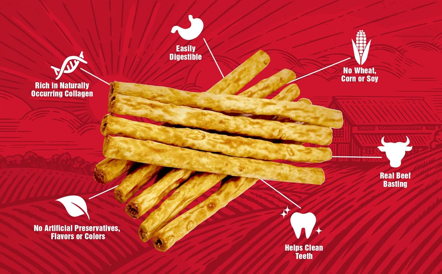 Rewardables | Healthy Chewers | Natural Collagen and Beef Sticks for Dogs | 100 Count | High Protein and Limited Ingredient Dog Chews - Happypetzone.online - Image 4