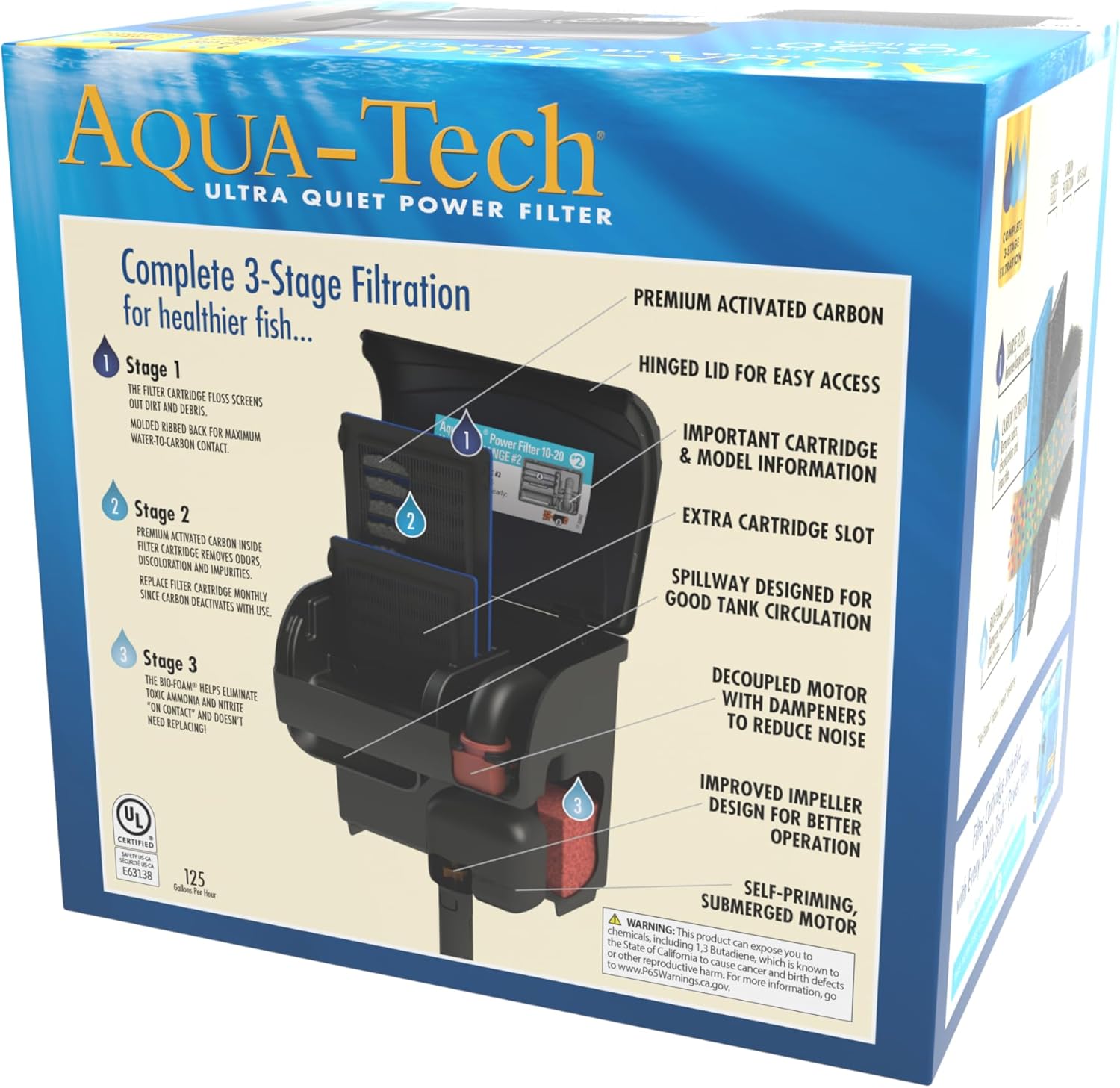 Aqua-Tech Ultra Quiet Power Filter, For Aquariums 10-20 Gallons - Happypetzone.online - Image 4