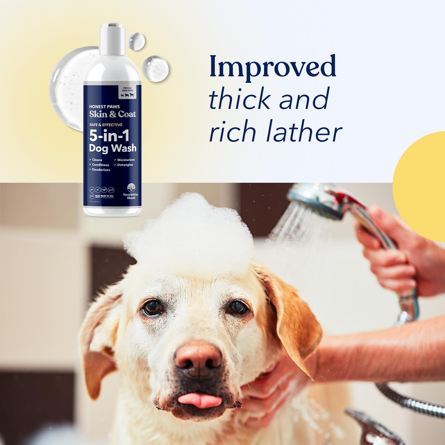 Honest Paws Dog Shampoo and Conditioner - Premium Dog Wash for Allergies and Dry, Itchy, Moisturizing for Sensitive Skin - Sulfate Free, Plant Based, All Natural -16 Fl Oz - Happypetzone.online - Image 6