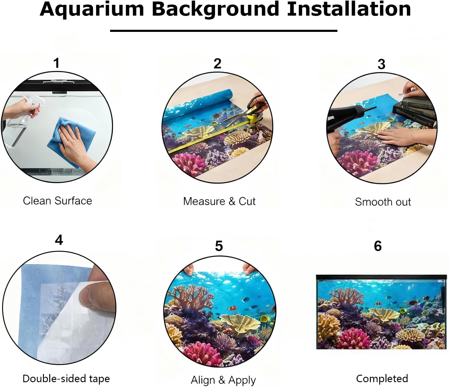 4 Pack Aquarium Background, 24x12 Inch Polyester Cloth Decor for Fish Tank, Set of Undersea Coral Rock & Plant Décor Backgrounds, Aquatic Themed Decorations - Happypetzone.online - Image 4
