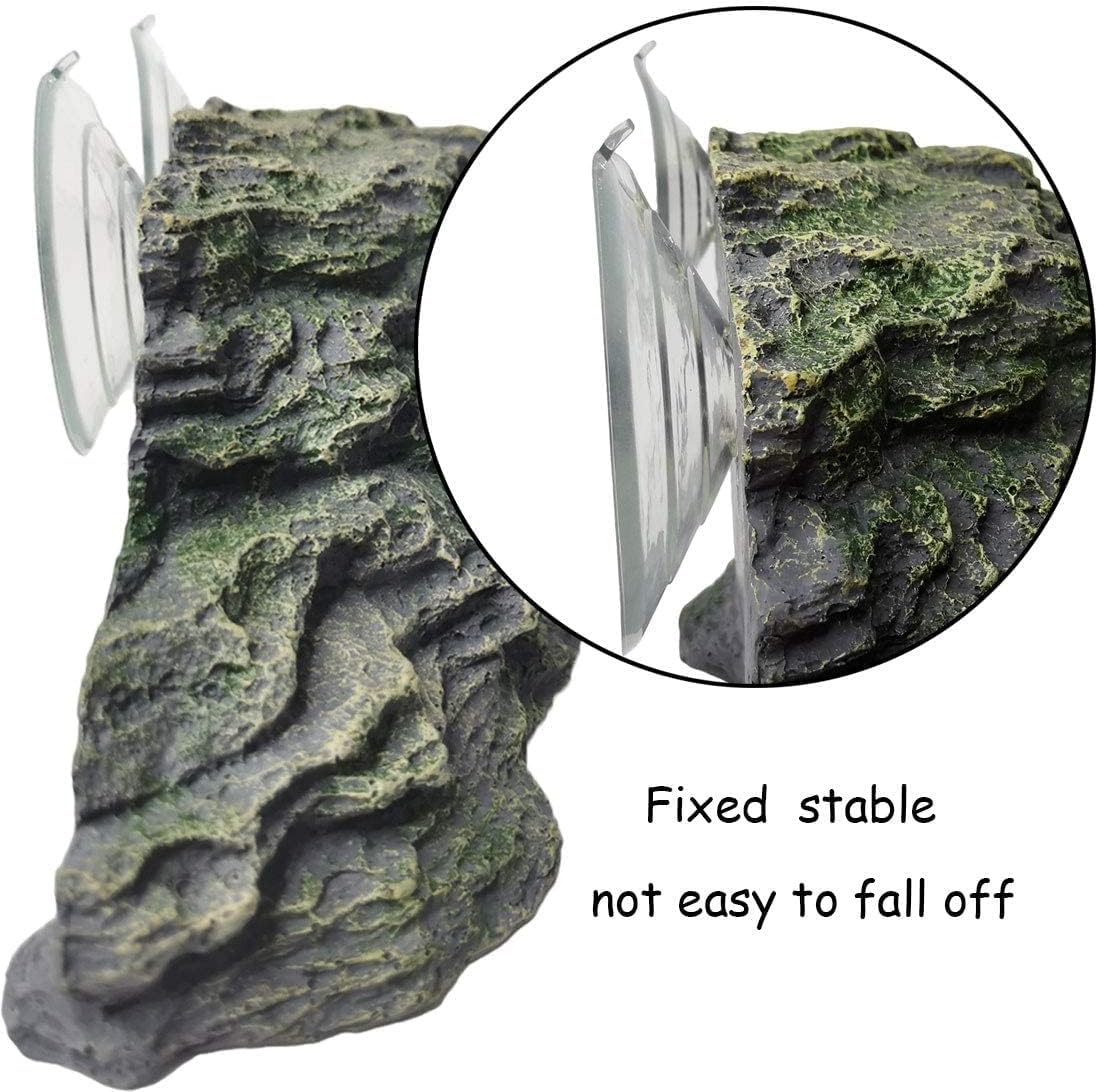 kathson Turtle Basking Platform Baby Tortoise Climbing Ramp Shale Reptiles Dock Resting Terrace Stone Aquarium Ornament Rock Landscaping Decoration for Frogs Newts (Medium Size:8.2”Lx3.3”Wx3.1”H) - Happypetzone.online - Image 5