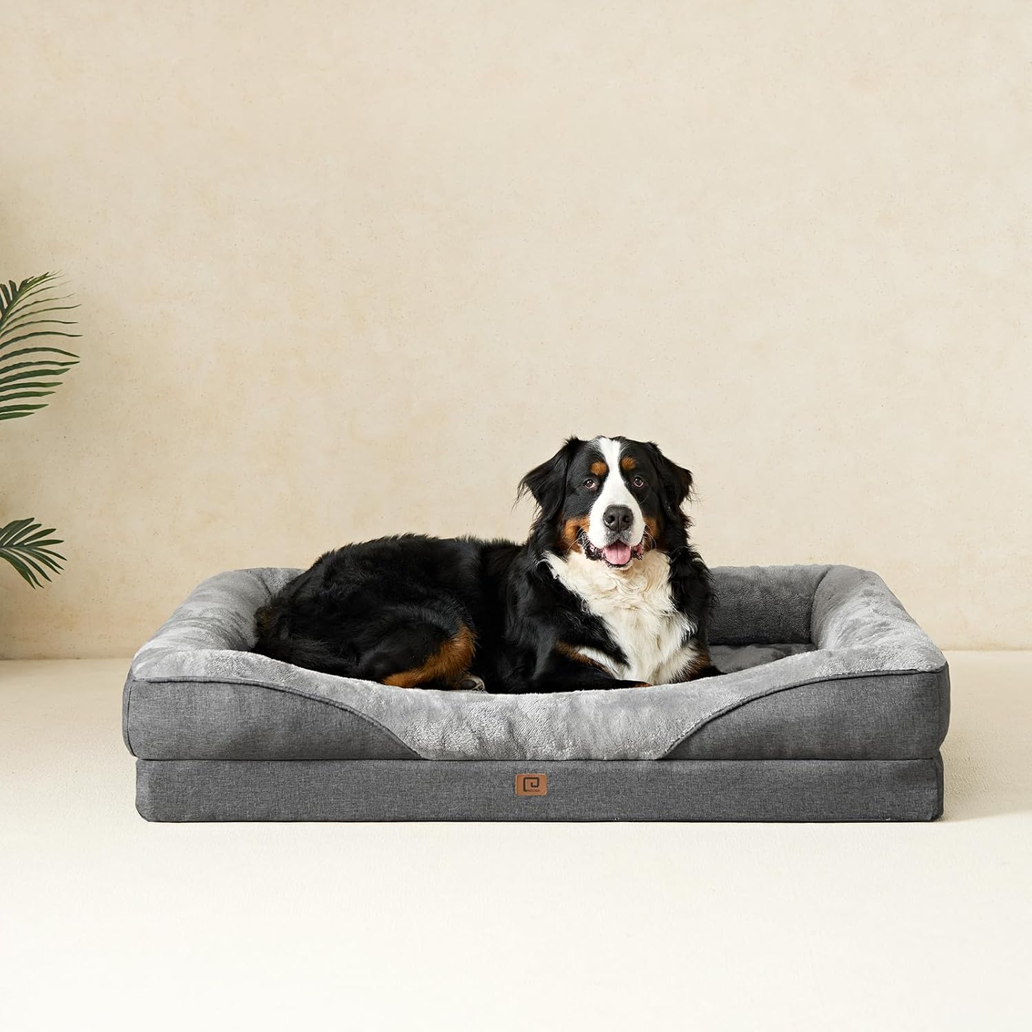 EHEYCIGA Orthopedic XL Dog Bed for Large Sized Dog, 42x30x7.5 Inch Extra Large Memory Foam Dog Couch Bed with Sides, Waterproof Liner & Washable Removable Cover, Bolster Pet Sofa, Grey - Happypetzone.online - Image 8