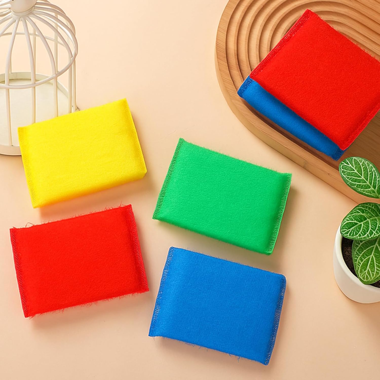 6 Pack Pet Cleaning Supplies Cage Saver Scrub Pad for Bird Rabbit Parakeet Guinea Pig Cleaning Cage Aquarium - Happypetzone.online - Image 4