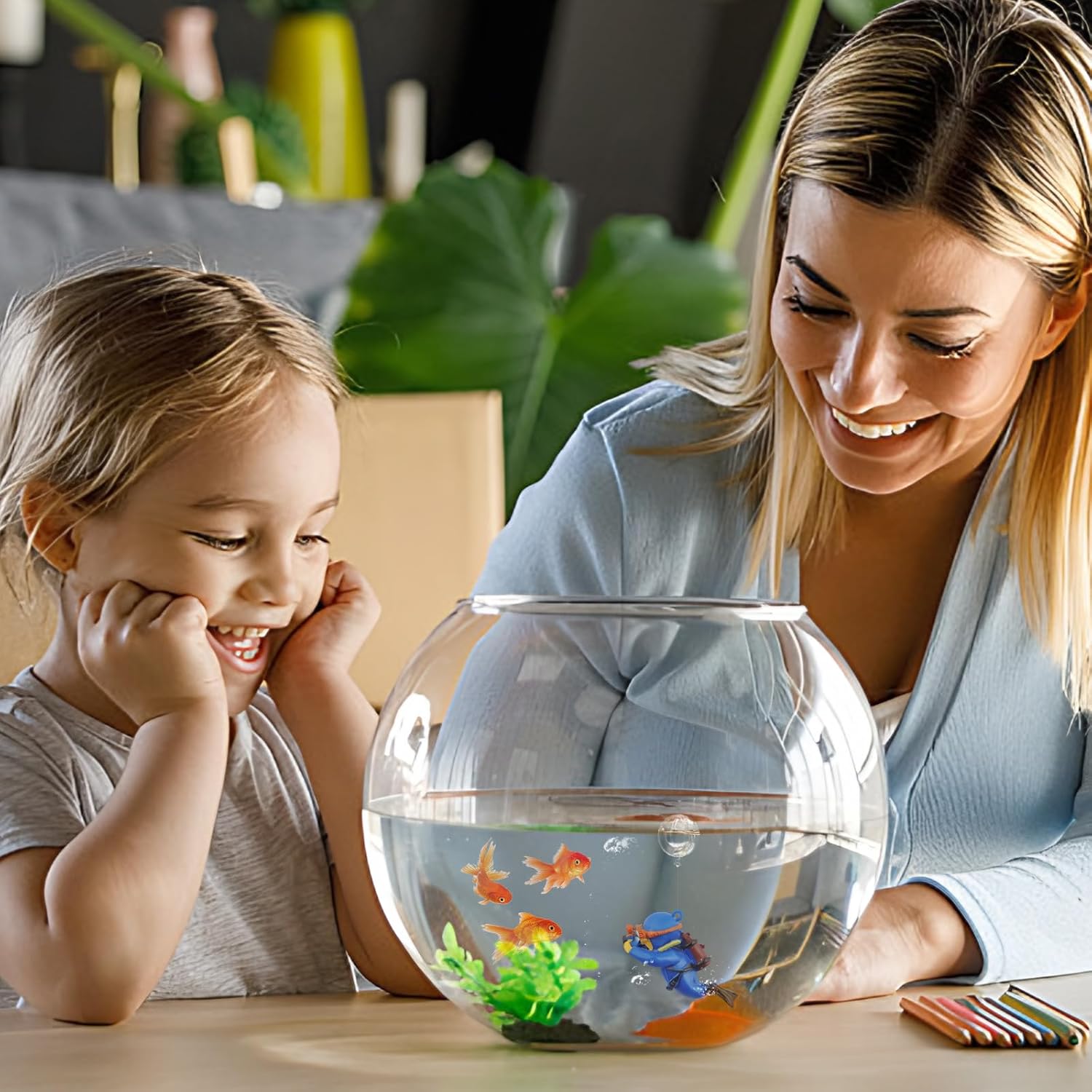 onesimcr Floating Fish Tank Decorations, Aquarium Decorations, Lovely Diver Fish Tank Decorations, Floating Device Fish Tank Accessories,Suitable for All Kinds of Fish Tanks… - Happypetzone.online - Image 9
