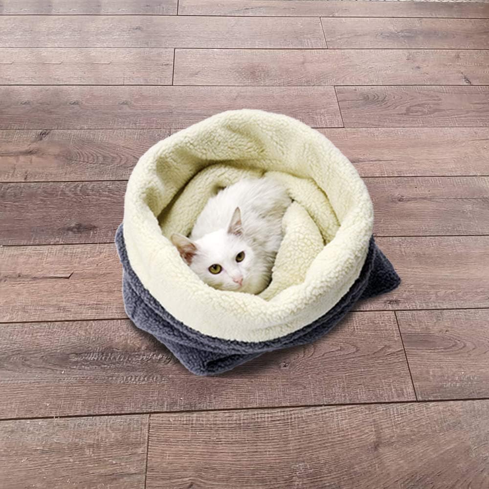 Cat Bed Cave Sleeping Bag, Pet Mat Self Warming Pad Sack for Cats and Small Dog - Happypetzone.online - Image 5
