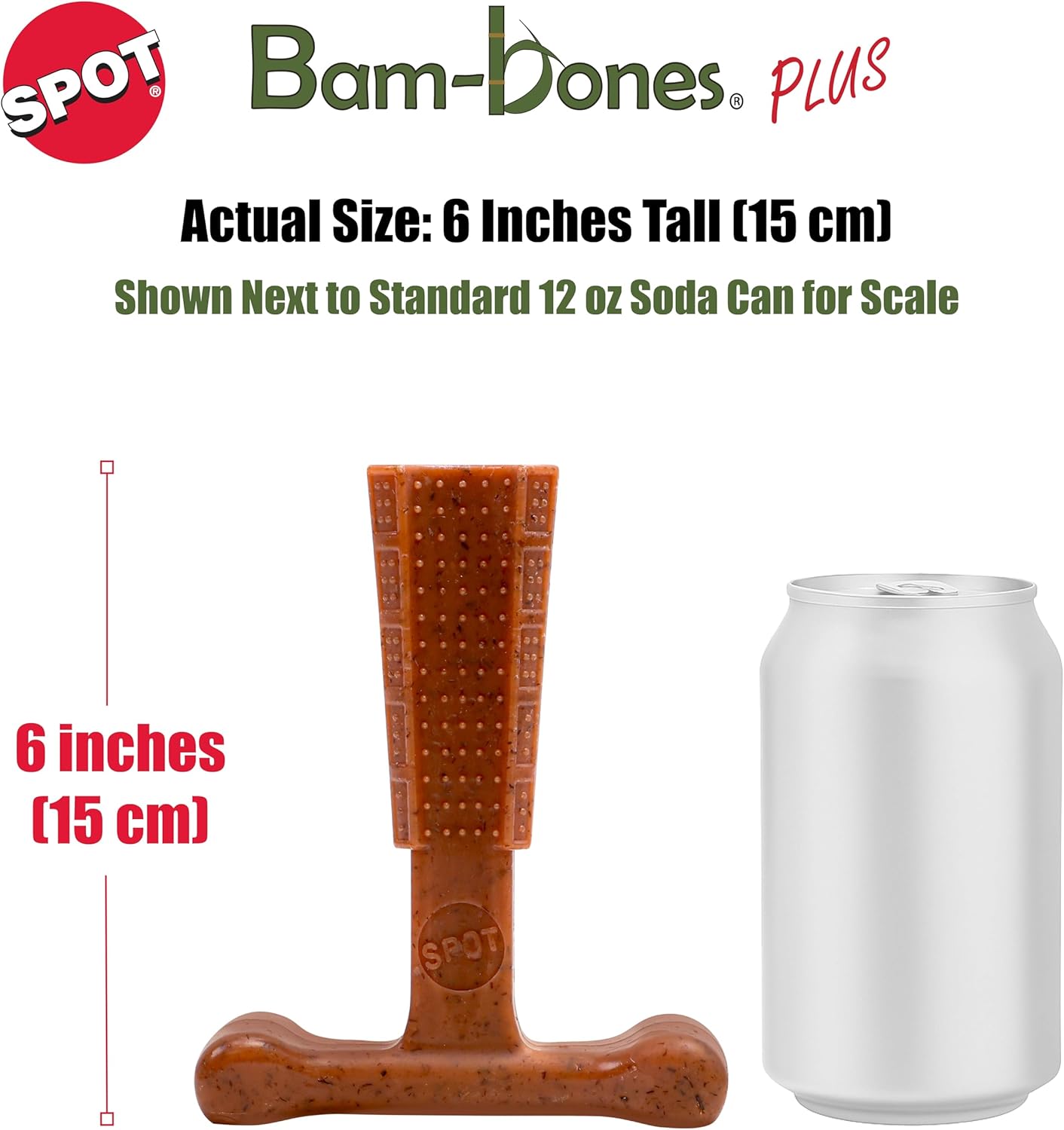 SPOT Bam-Bones Plus T Bone – Bamboo Fiber & Nylon Dog Chew Toy for Moderate to Aggressive Chewers, Durable Long Lasting & Non-Splintering, Beef Flavor Toy for Adult Dogs & Puppies Under 60 lbs, 6 in - Happypetzone.online - Image 5