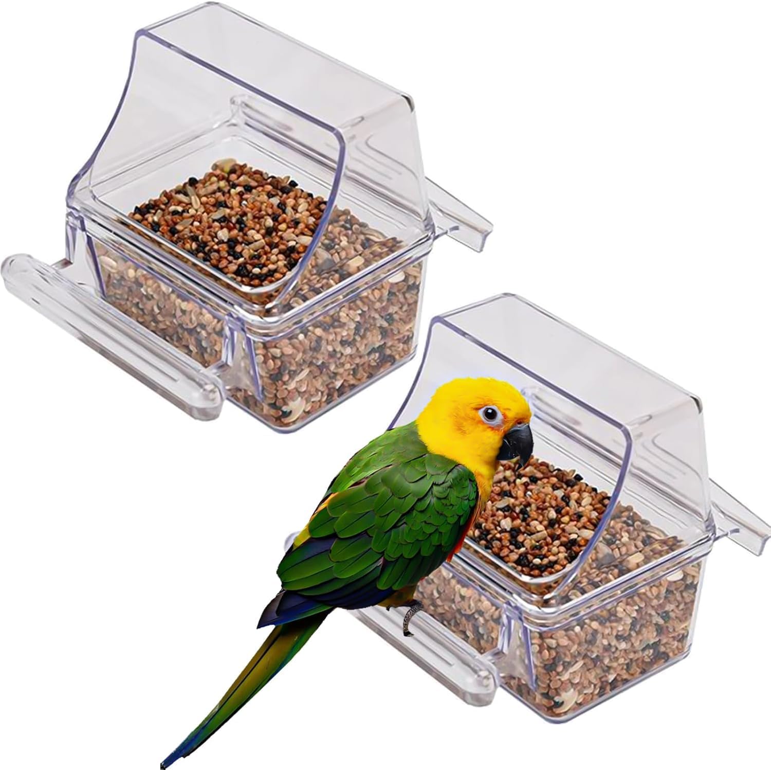 38-Inch Double Roof Top Large Flight Bird Cage with Toys Climbing Ladder Side Nesting Box Doors for Cockatiels Sun Parakeets Conures Aviary Budgie Finch Lovebird Canary Pet Bird Travel Cage - Happypetzone.online - Image 5