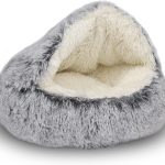 cat bed round plush