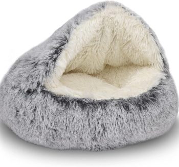 cat bed round plush