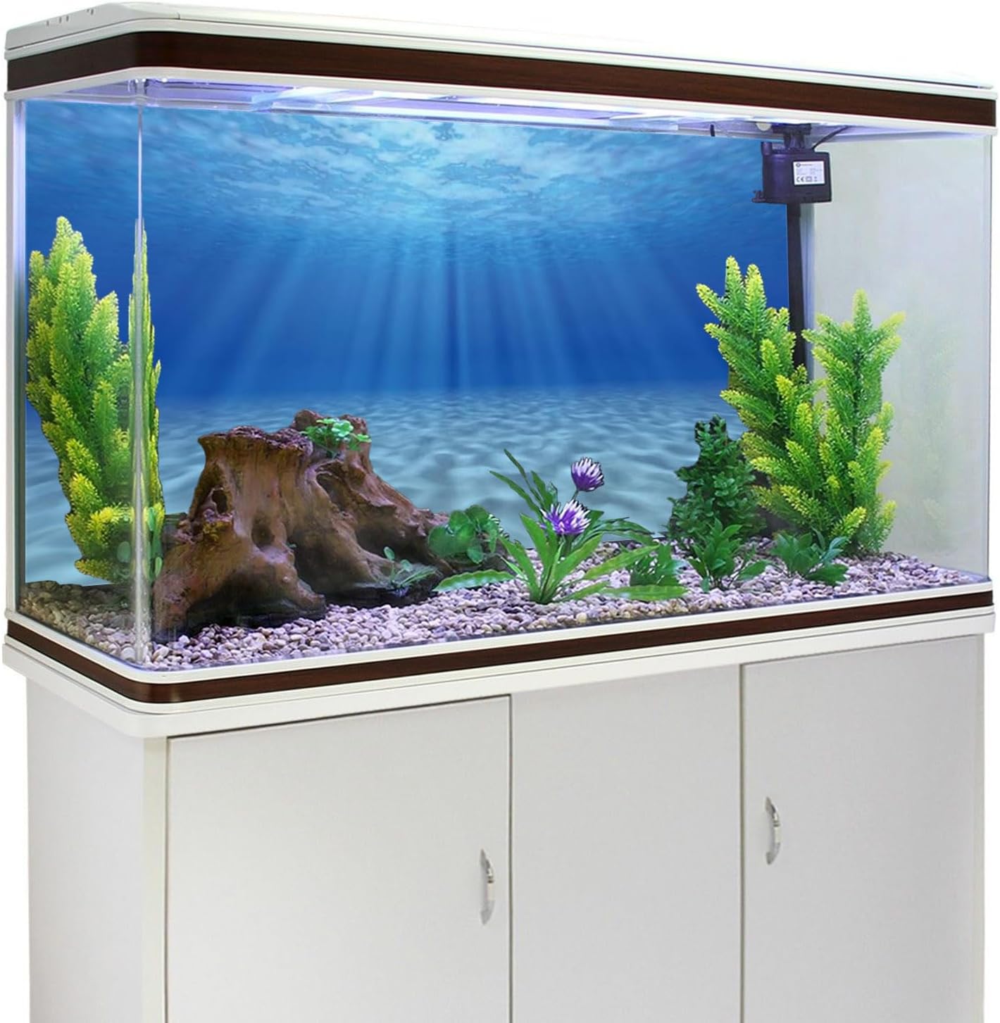 AWERT Undersea Theme Aquarium Background Sunshine Underwater World Fish Tank Background 24x12 inches - Happypetzone.online - Image 3