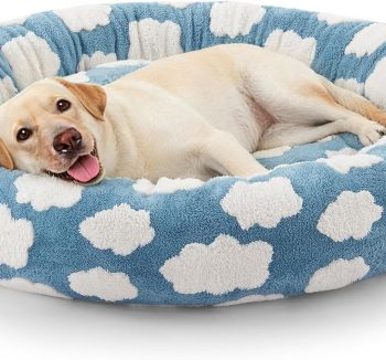 round dog bed fluffy