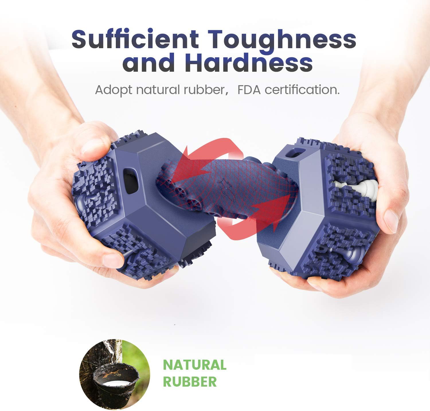 Dog Training Toys for Aggressive Chewers ,Pet Heavyweight for Medium Large Breeds,Food Grade Non-Toxic Dental Pet Toy(Dumbbell Dog Toys, 7.8IN XLarge) - Happypetzone.online - Image 5