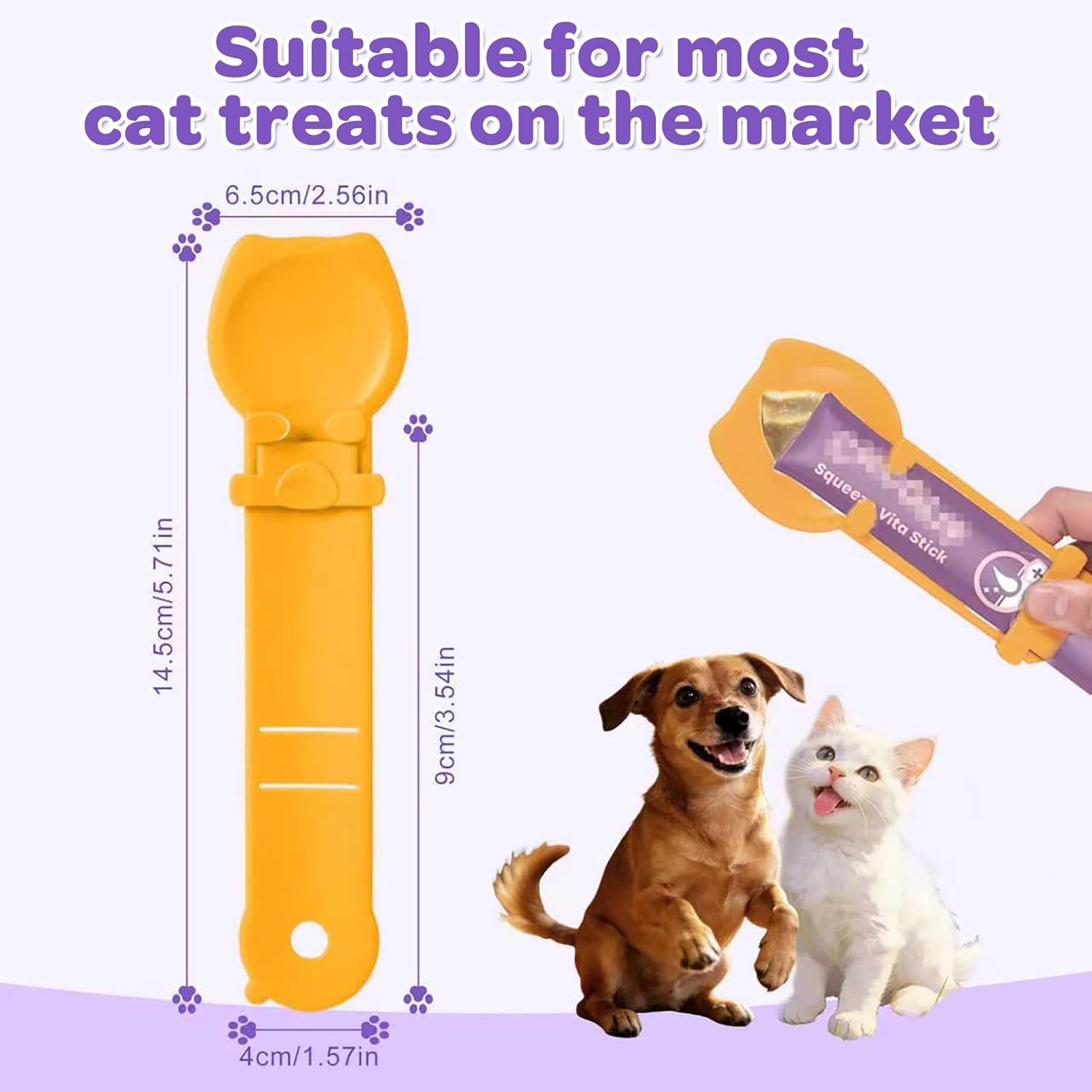 Pet Treats Feeder Spoon Squeeze Essential Tool for Pet Treats Suitable for Most Treats Strip for Cat - Happypetzone.online - Image 5