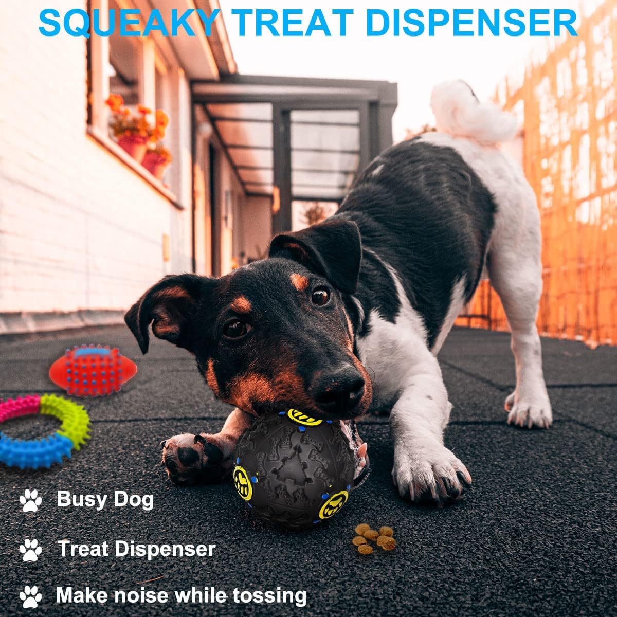 Beiker Dog Teething Chew Toys - 15 Pack Small Medium Breed Puppy Toy, Variety Dogs Rope Chew Toys Bundle for Boredom, Pet Interactive Squeaky Treat Dispensing Ball for Puppies - Happypetzone.online - Image 4