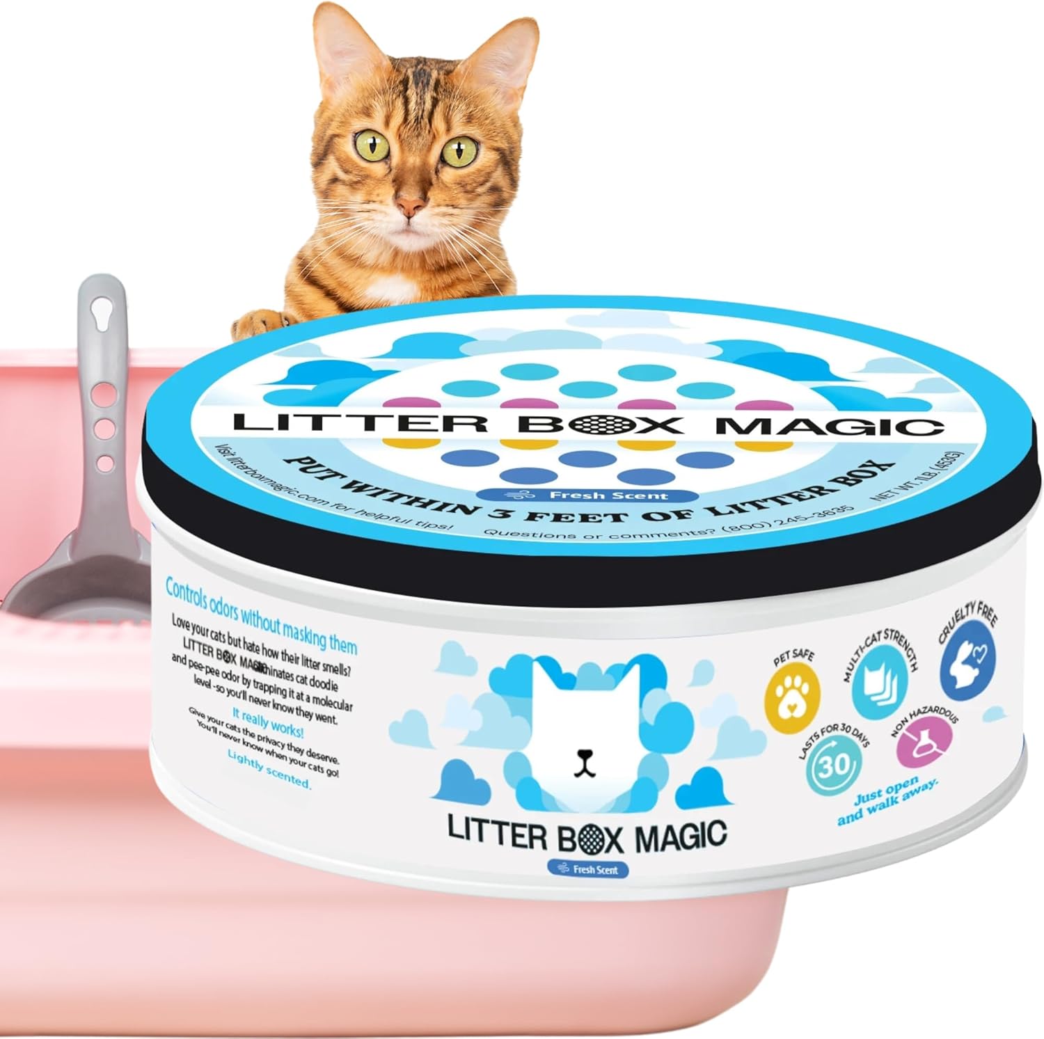 small pet litter odor remover