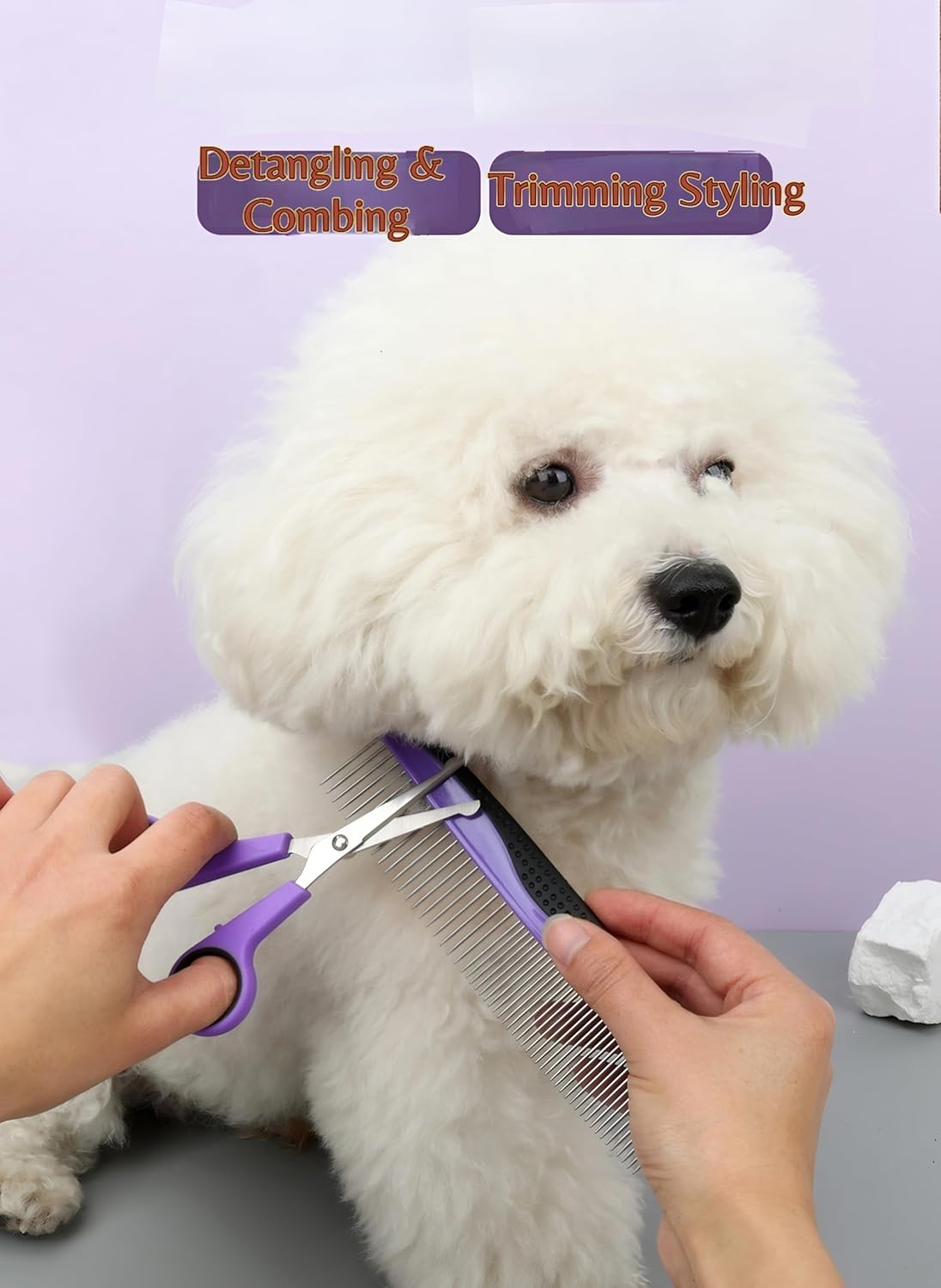 Pet Grooming Tools Kit-9 Packs Dog Cat Grooming Kit Dog Cat Grooming Supplies Dog Cat Brush Set Dog Nail Clippers and Cat Trimming Tools for Short and Long Hair Dog Cat Grooming - Happypetzone.online - Image 9
