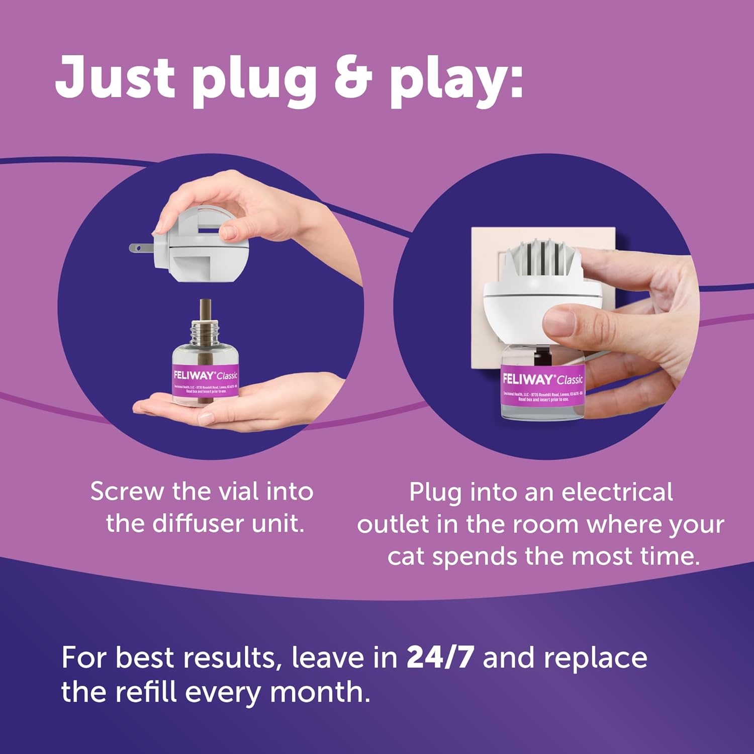 FELIWAY Classic 30 Day Cat Calming Plug In Pheromone Diffuser Starter Kit, 48ml - Helps Reduce Common Signs of Stress in Cats & Kittens, Enhanced Calming - Happypetzone.online - Image 8