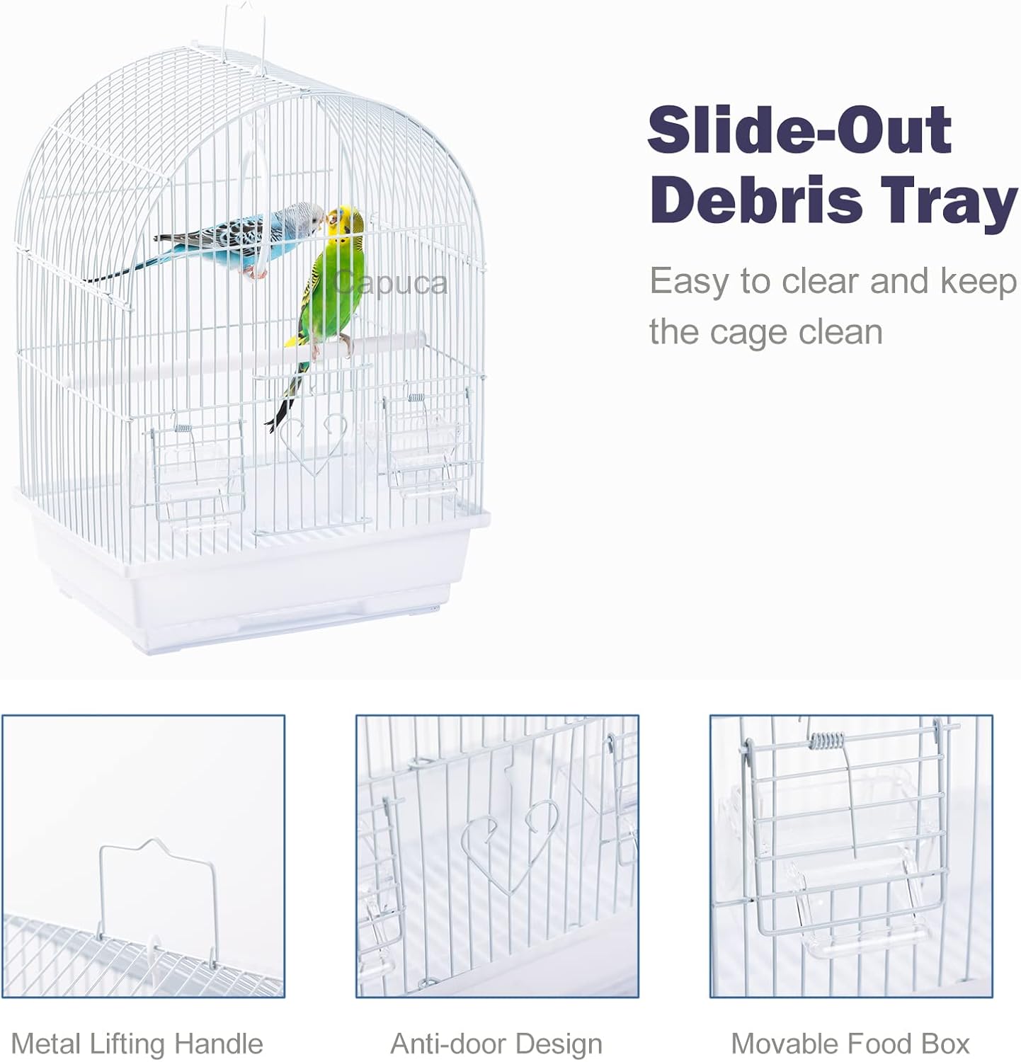 Small Bird Travel Cage - Lightweight Small Birds Starter Kit with Birdcages and Accessories Great for Parakeets Lovebirds Parrotlets Finches Canaries - Happypetzone.online - Image 5