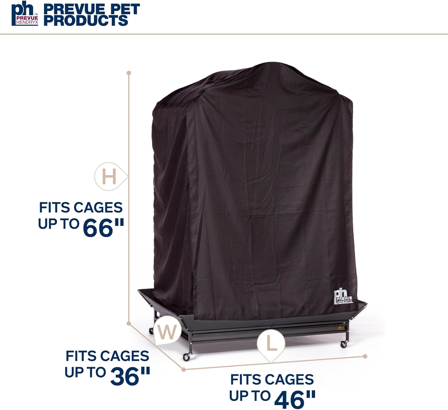 Prevue Pet Products Extra Large Bird Cage Cover - Good Night Cage Cover, Bird Accessories, Blocks Light, Breathable Nylon Fabric, Fits a Variety of Cage Sizes - Black, Size Extra Large - Happypetzone.online - Image 7