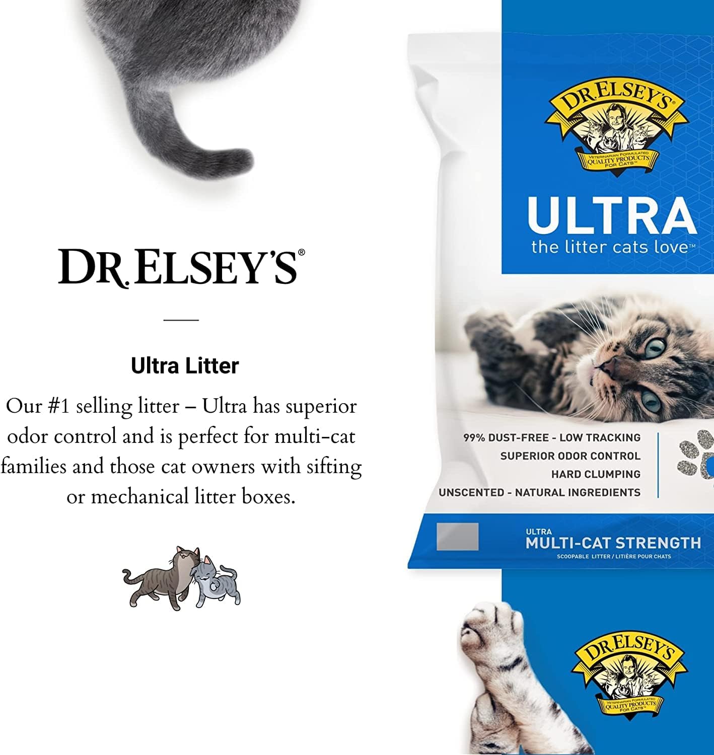 Dr. Elsey's Ultra UnScented Clumping Clay Cat Litter 40 lb. Bag - Happypetzone.online - Image 6