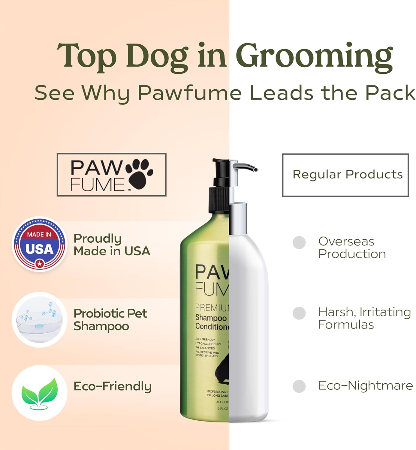 PAWFUME Deshedding Dog Shampoo and Conditioner, Show Dog, 1-Pack – Nourish & Detangle for Silky Soft Coat – Probiotic, Deep-Cleaning, pH-Balanced Formula – Salon-Quality Shampoo for Dogs - Happypetzone.online - Image 9